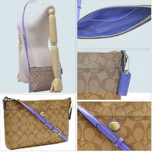 Coach Peyton Signature EW Swingpack F51065 Khaki/P